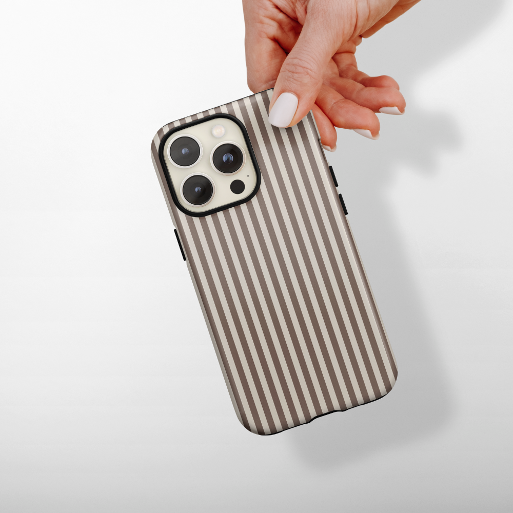 Tough Phone Case - Chestnut Stripes