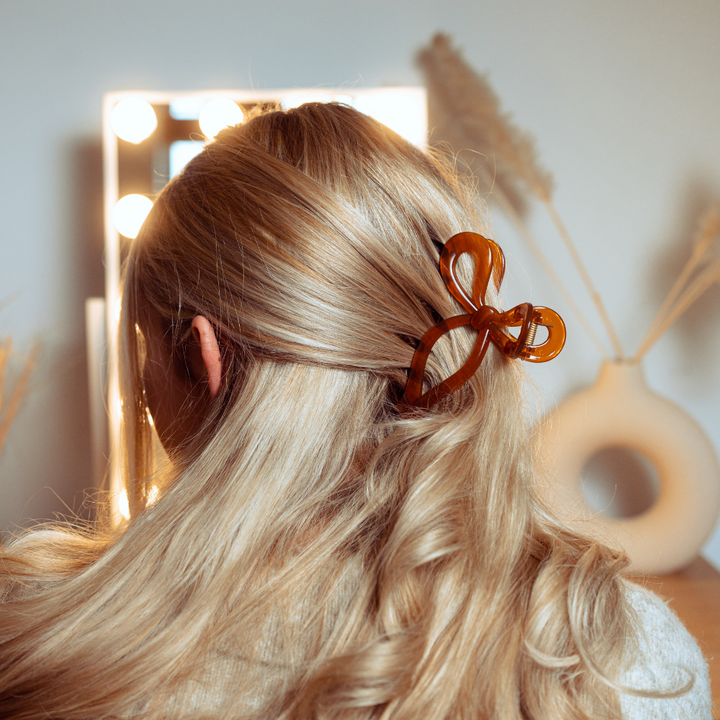 Cute Bow Claw Clip - Brown