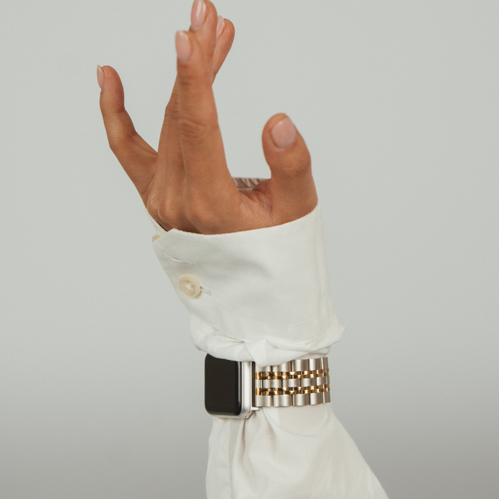 Stainless Steel Apple Watch Strap - Silver & Gold