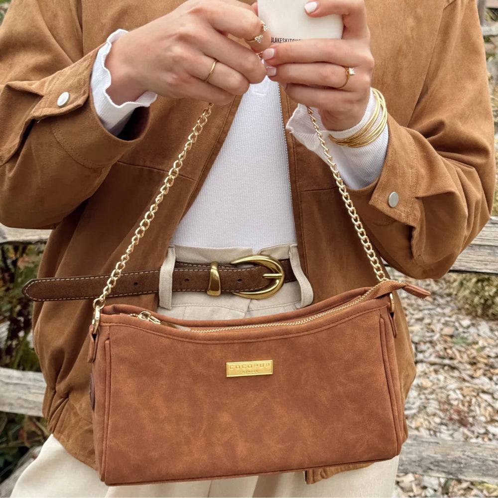 Dog Walking Handbag - Suedette