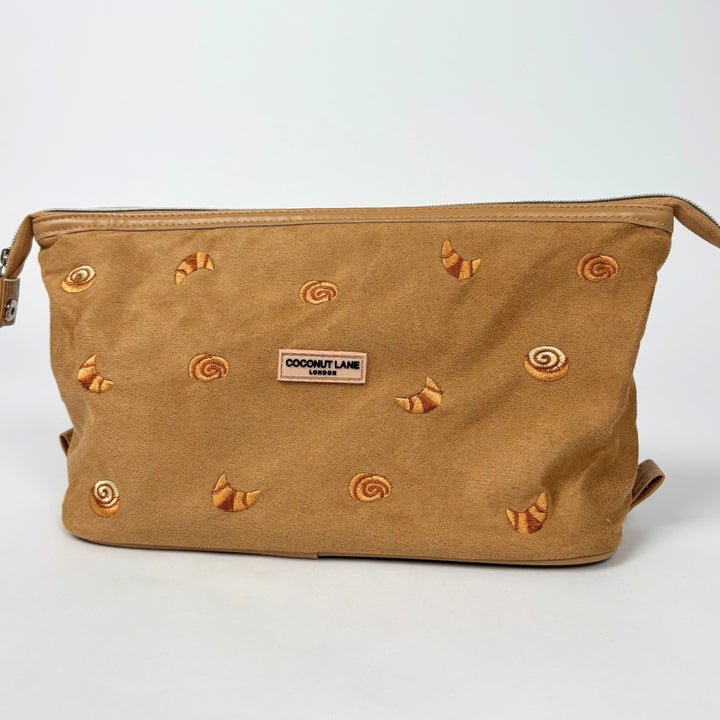 Suedette Expandable Makeup Bag - Croissant Club