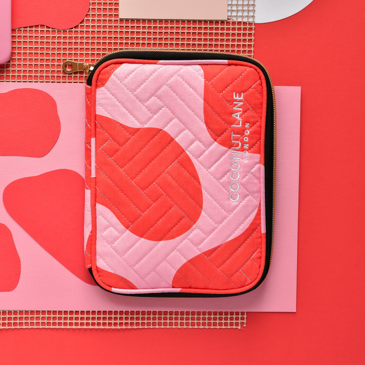 Watch Strap Travel Case - Abstract Pink & Red