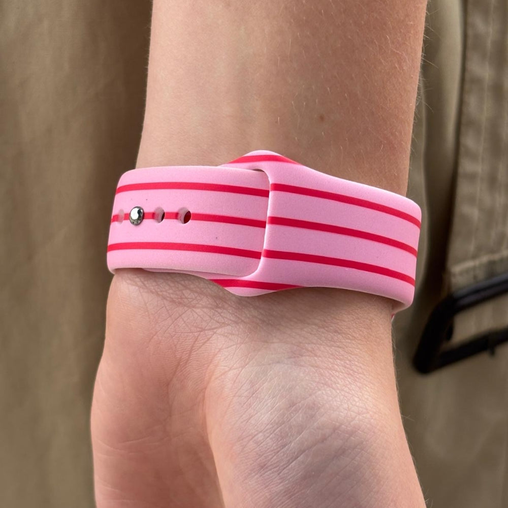 Cherry Stripe Apple Watch Strap