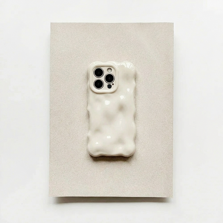 3D Bubble Phone Case - Cloud Dancer