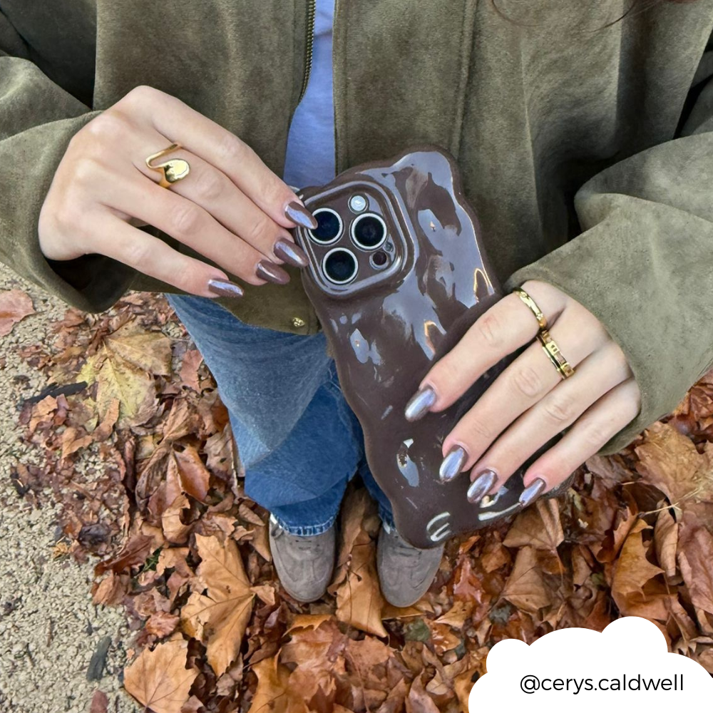 3D Bubble Phone Case - Chocolate