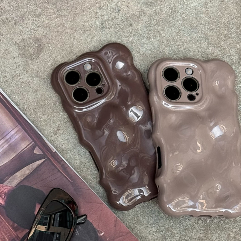 3D Bubble Phone Case - Chocolate