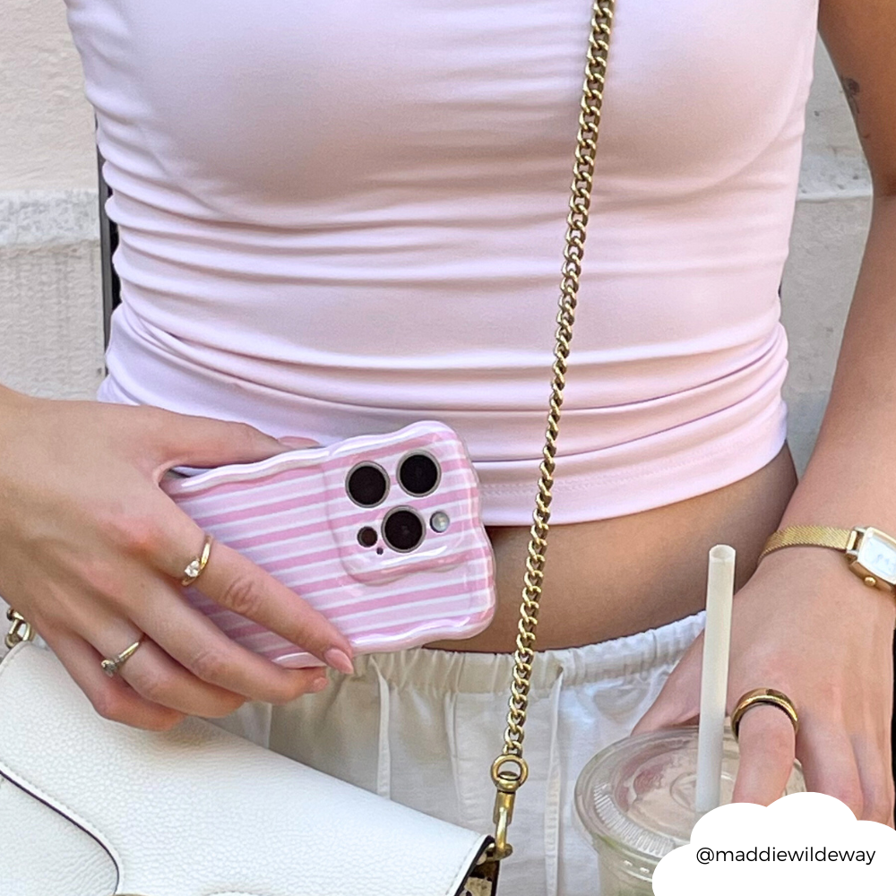 Wavy Phone Case - Powder Stripe