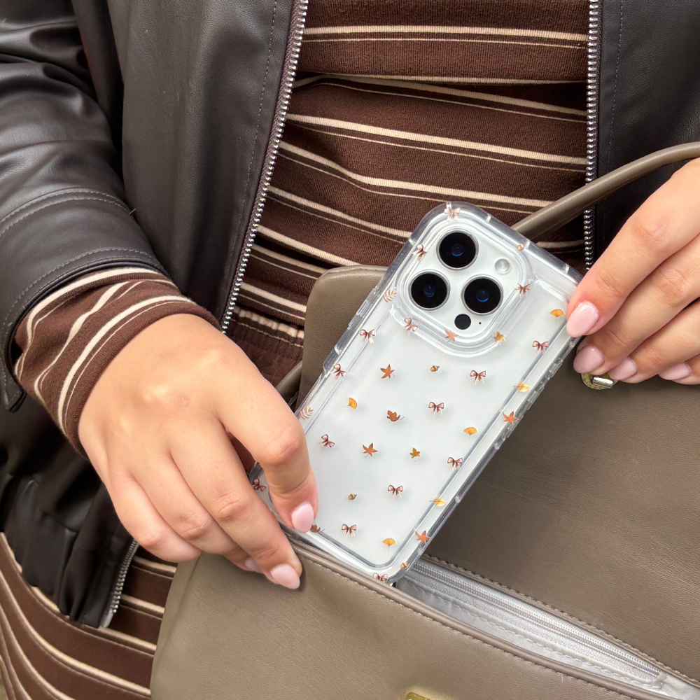 Clear Phone Case - Autumn Bow