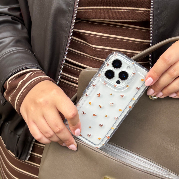 Clear Phone Case - Autumn Bow