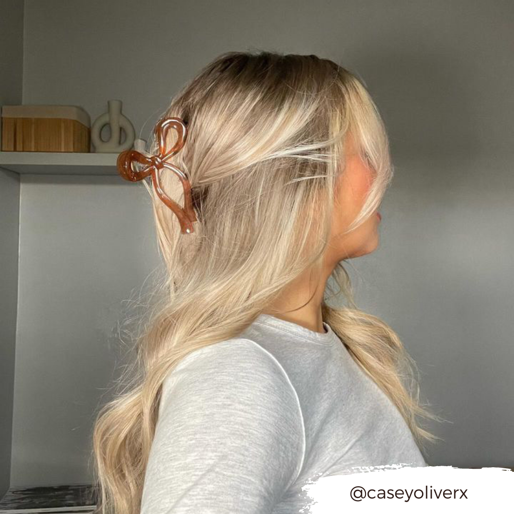 Cute Bow Claw Clip - Brown
