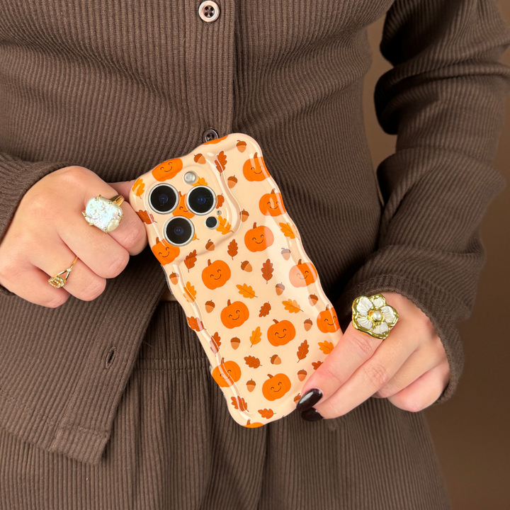 Wavy Phone Case - Cute Pumpkins