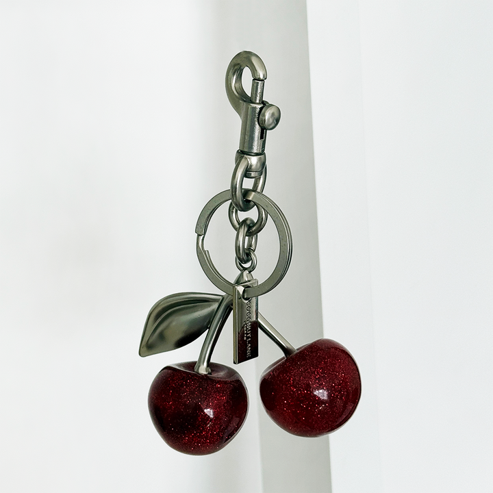 Cherry Bag Charm - Silver