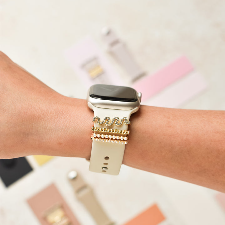Watch Strap Charm Pack - Wavy Diamante