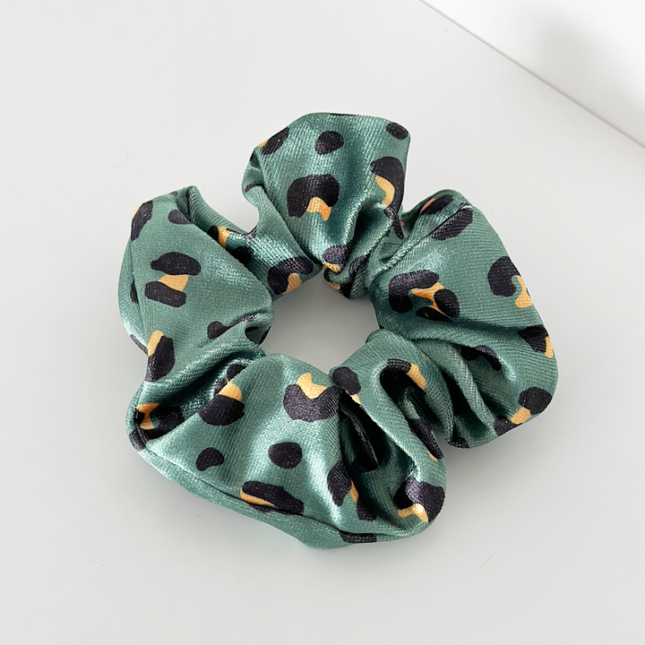 Khaki Leopard Scrunchie