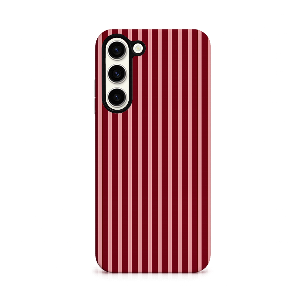 Samsung Tough Phone Case - Mulberry Stripes
