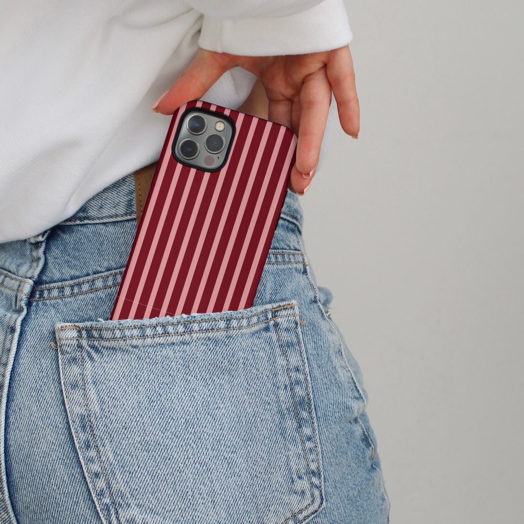 Tough MagSafe® Phone Case - Mulberry Stripe