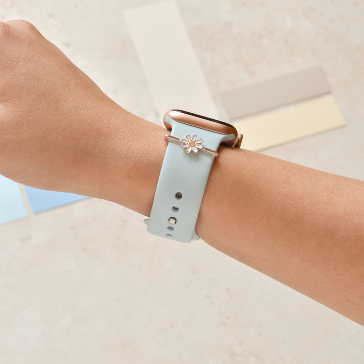 Watch Strap Charm Pack - Rose Gold Wavy Daisy