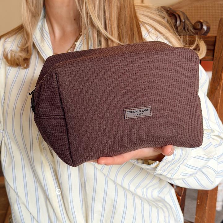 Waffle Makeup Bag - Chocolate