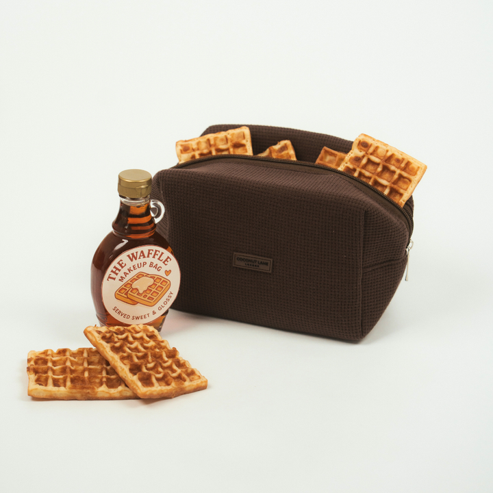 Waffle Makeup Bag - Chocolate