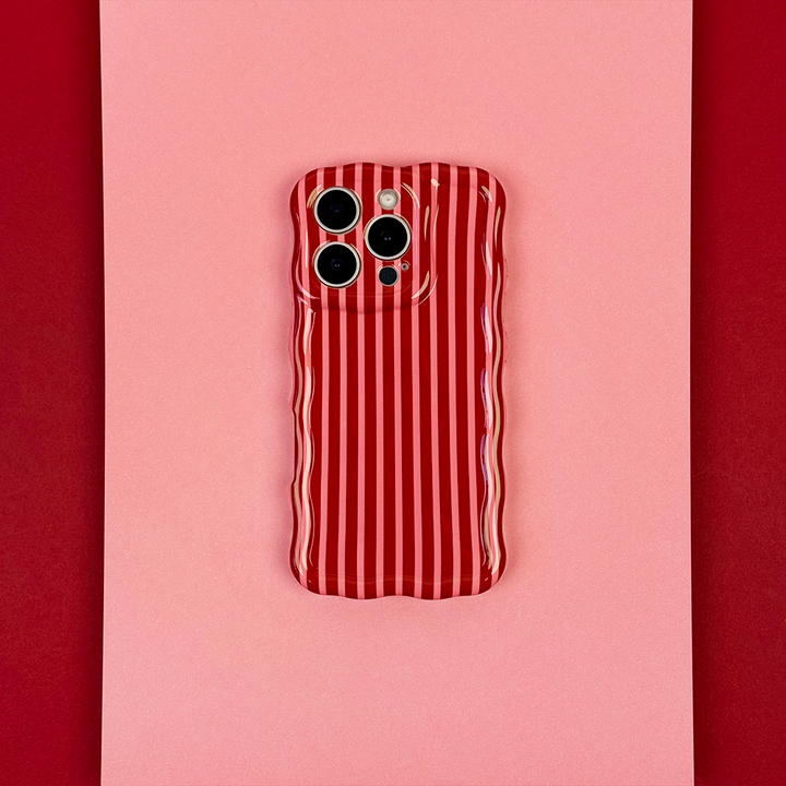 Wavy Phone Case - Mulberry Stripe