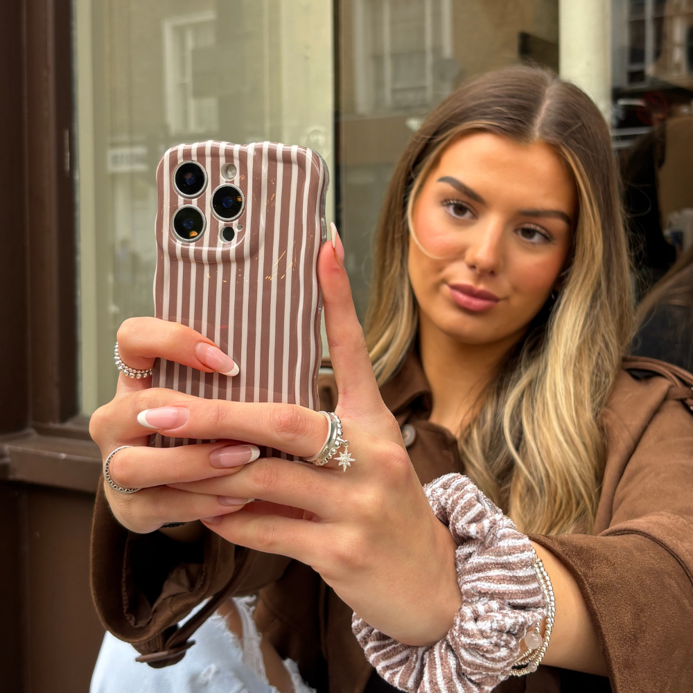 Wavy Phone Case - Chestnut Stripes