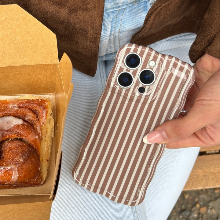 Wavy Phone Case - Chestnut Stripes