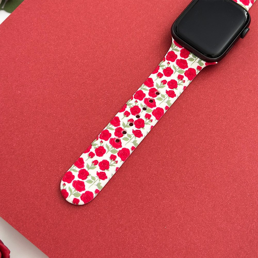 Buy Me Roses Crimson Apple Watch Strap
