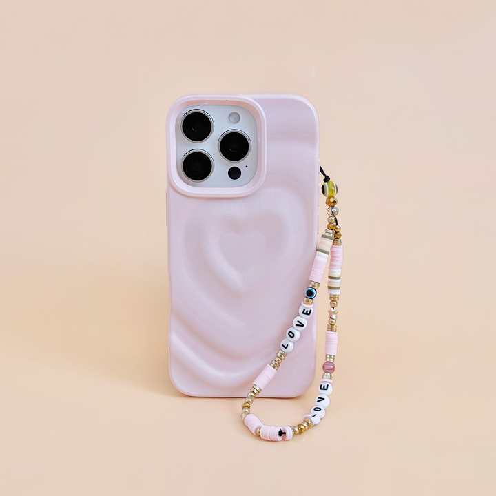 Beaded Phone Strap - Feel the Love
