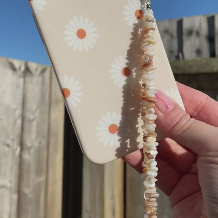 Crystal Phone Strap - Natural Nude