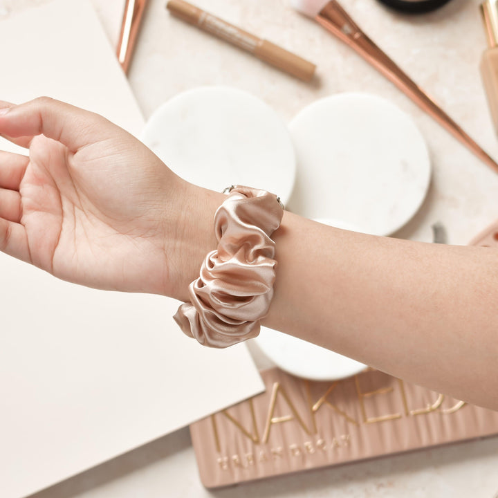 Beige-Satin-Scrunchie-Apple-Watch-Strap-Band-Back